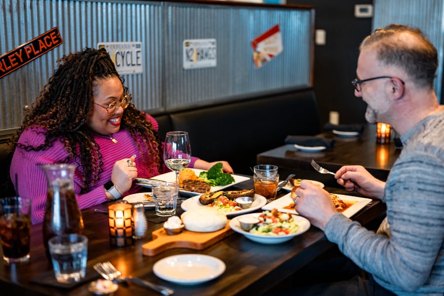 Couple eating Dinner