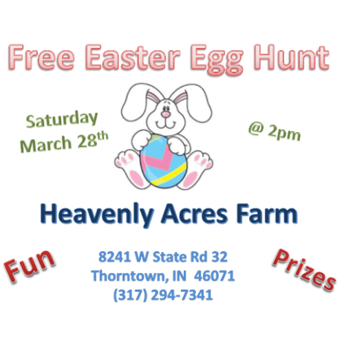 Heavenly Acres Farm Free Annual Easter Egg Hunt