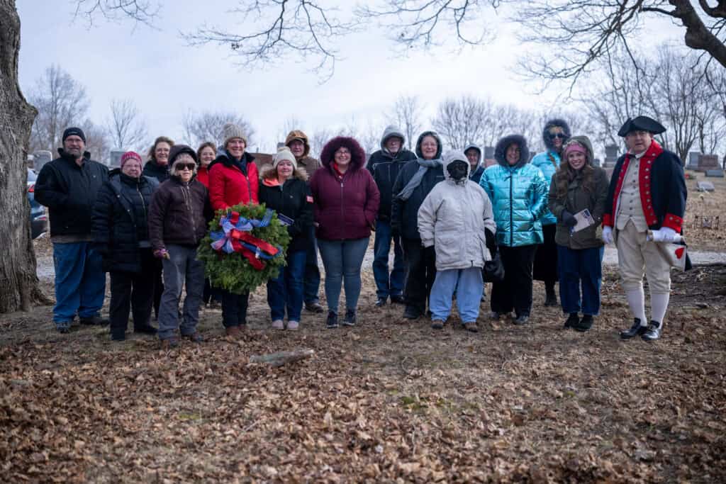 Gathering after the wreath laying at Honoring Boone County.
