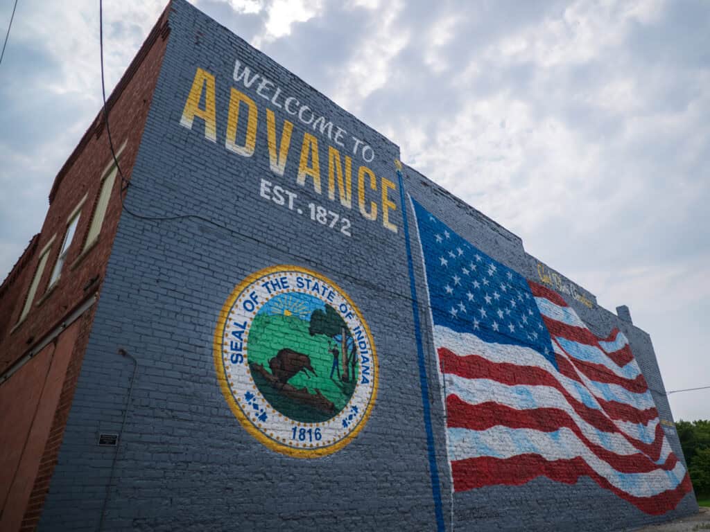 Welcome Mural for Advance, Indiana.