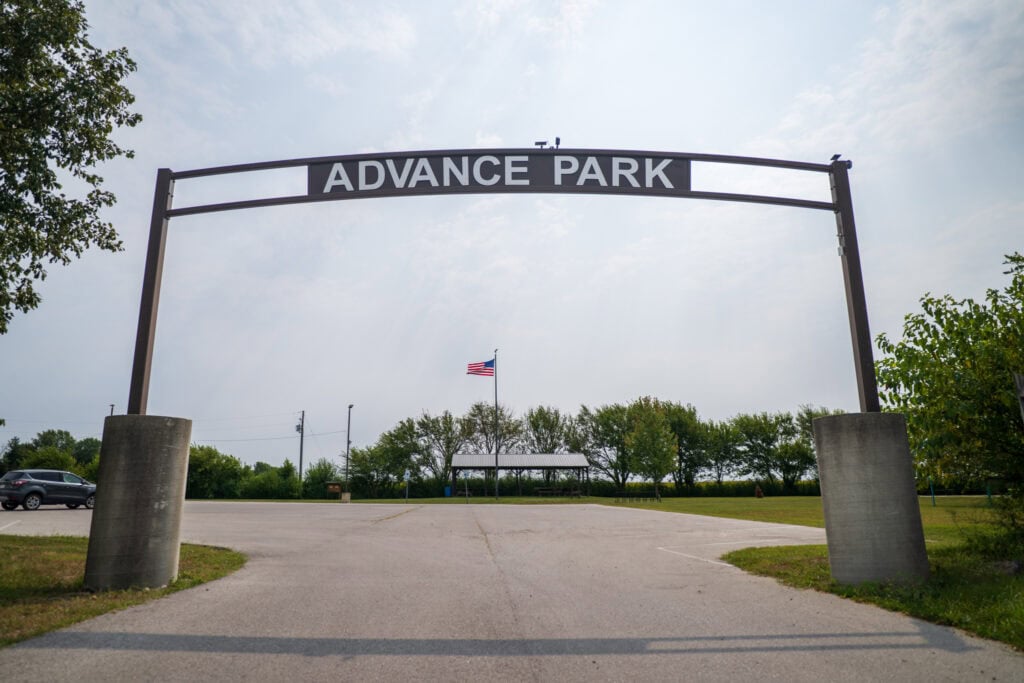 Advance Park sign.