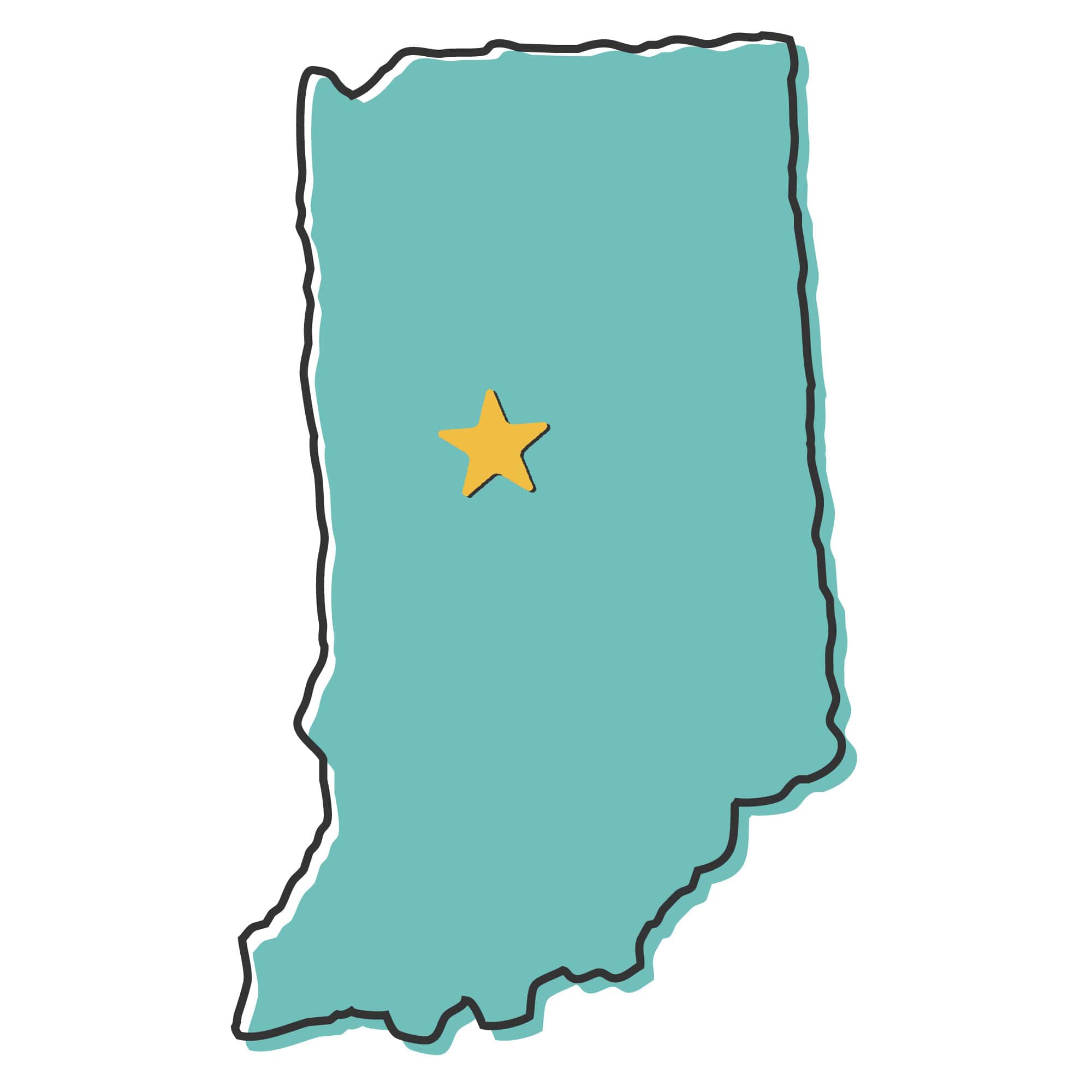 A map of Indiana with a star showing Boone County's location.