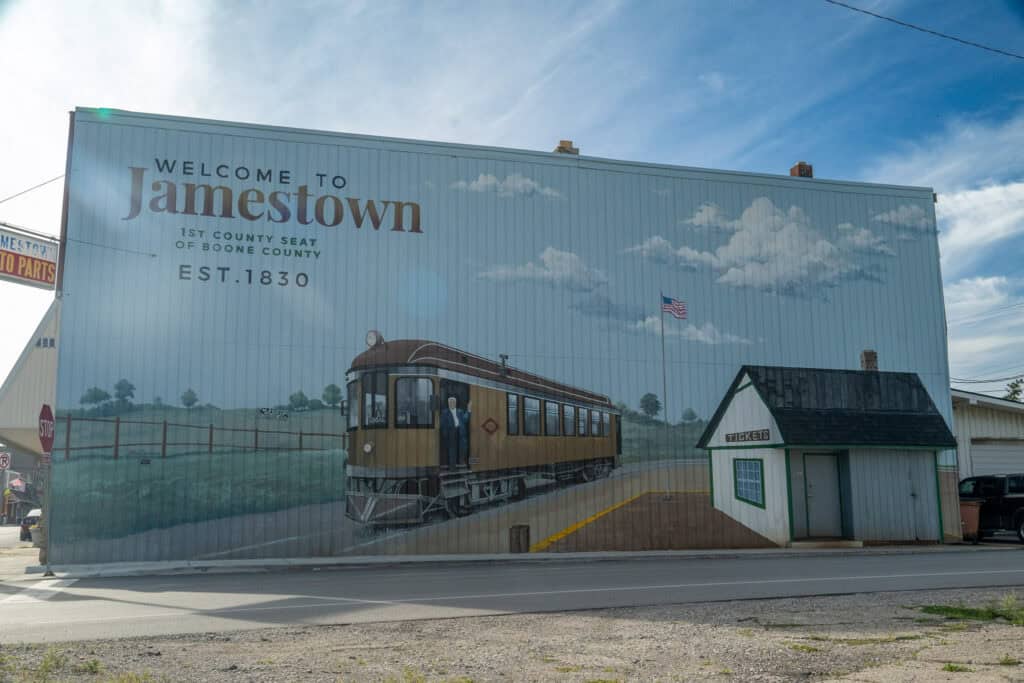 Welcome to Jamestown Mural in Jamestown, Indiana