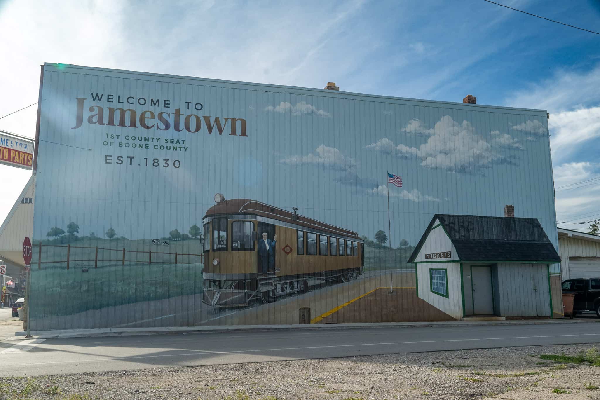 Welcome to Jamestown Mural in Jamestown, Indiana