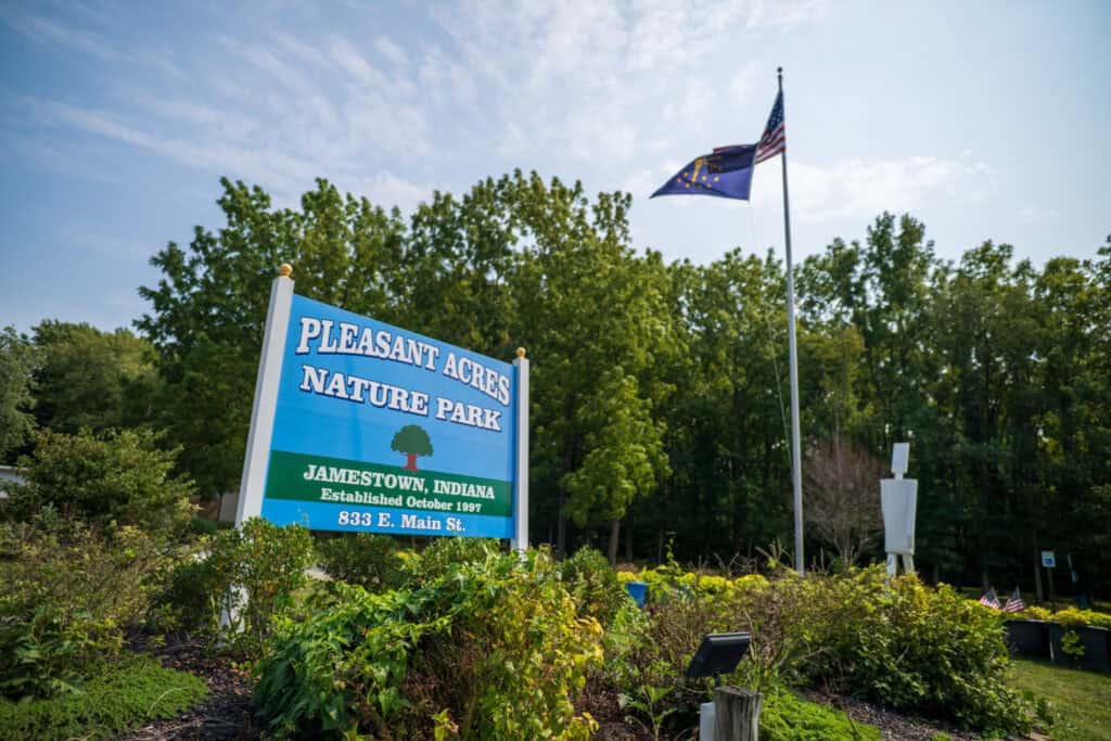 Entrance to Pleasant Acres Park in Jamestown, Indiana